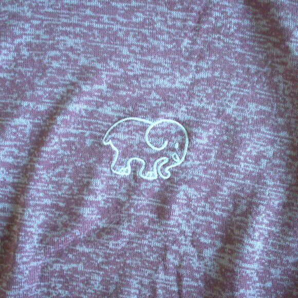 Ivory Ella Cropped Crewneck | Purple & Gray Sweat Shirt - Picture 4 of 5